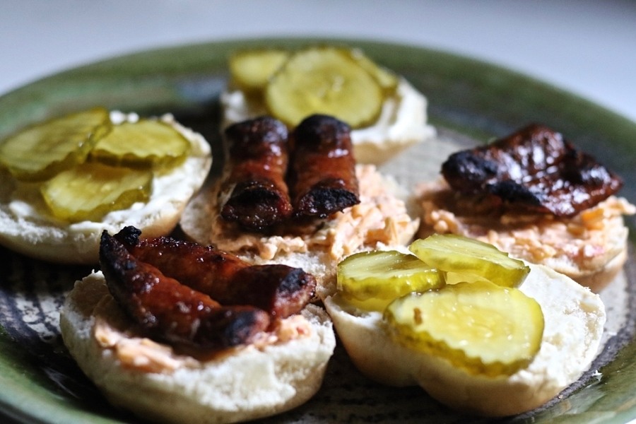 The-Ultimate-Southern-Sandwich-Conecuh-Sausage-Dukes-Palmetto-Pimento-Cheese-Wickles-Pickles-900x600